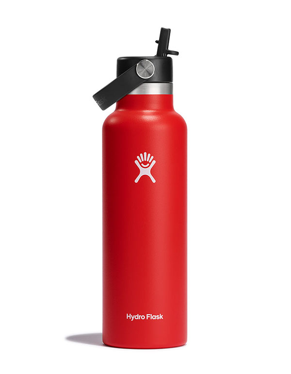 Hydro Flask 21 Oz Standard Mouth W/ Flex Straw Cap Goji