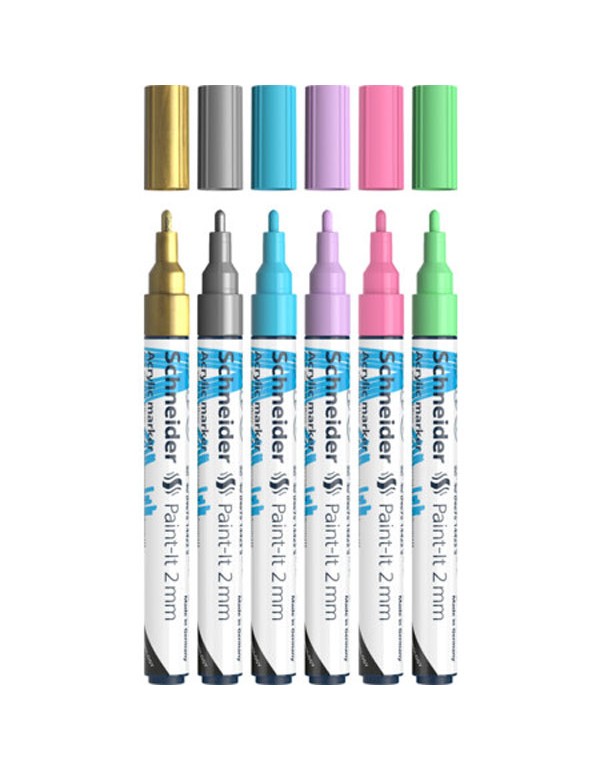Schneider Paint It Acrylic Marker Pack of 6