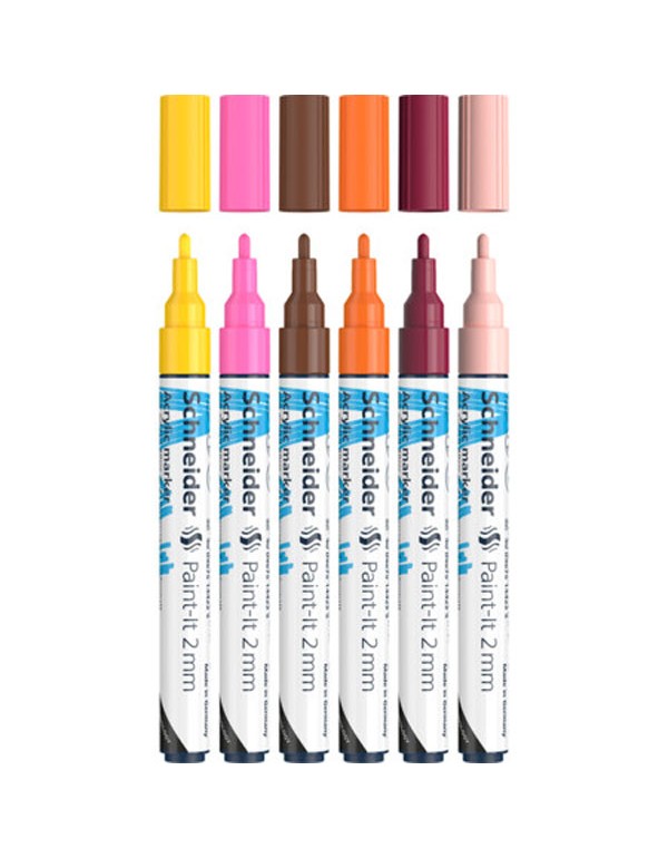 Schneider Paint It Acrylic Marker Pack of 6