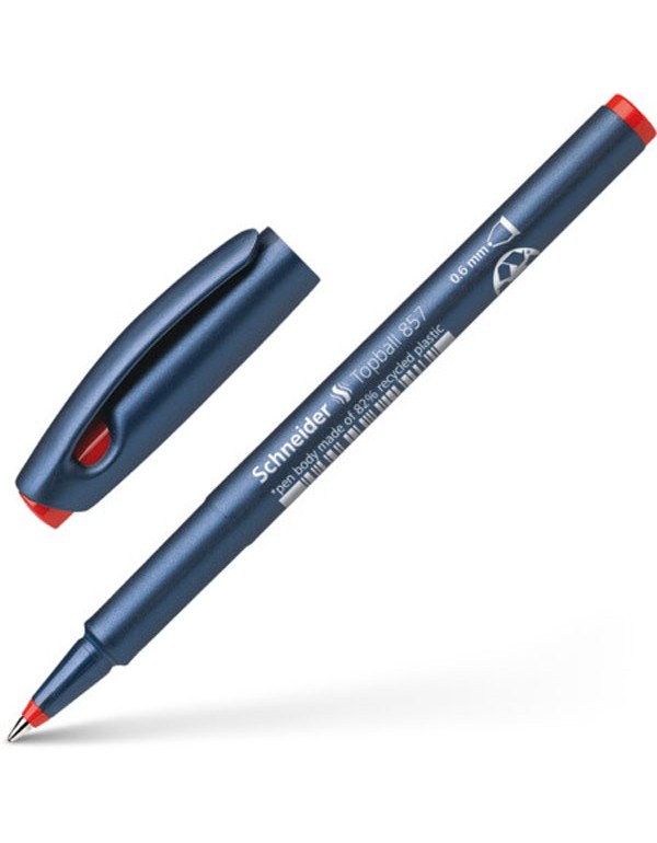 Schneider Topball 857 Rollerball Pen Red 0.6mm