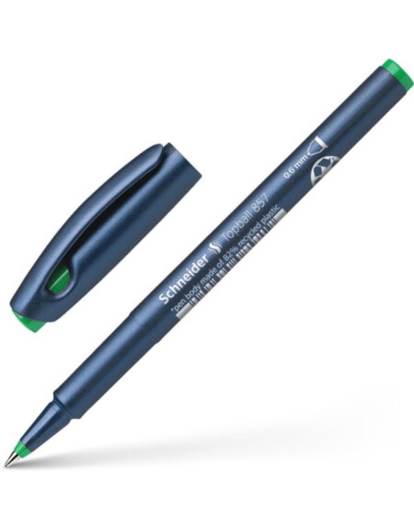 Schneider Topball 857 Rollerball Pen Green 0.6mm