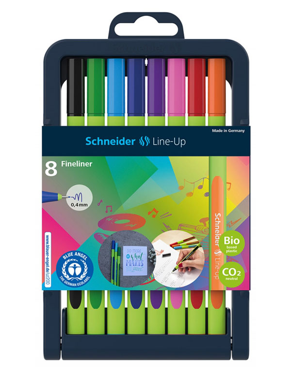 Schneider Line Up Fineliners 8/Pack 0.4mm