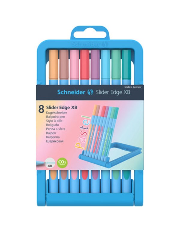 Schneider Slider Edge Ballpoint Pen Pastel XB 8/Pack Pencil Case