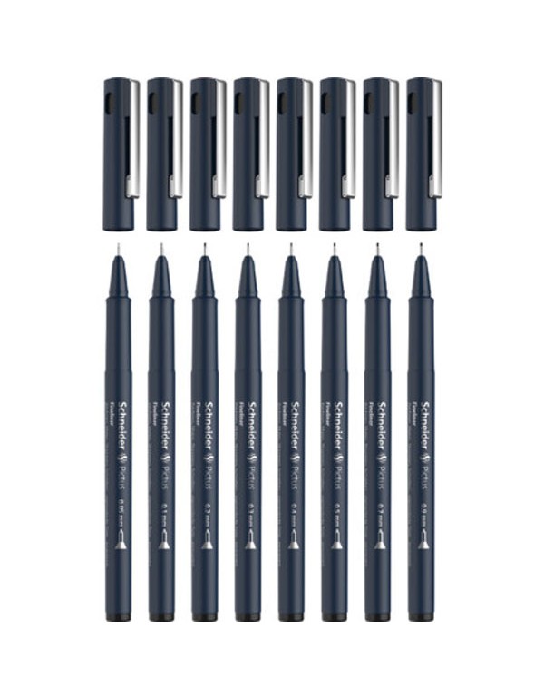 Schneider Pictus Fineliners 8/Pack 0.4mm