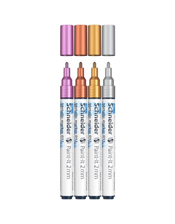 Schneider Paint It Metallic Marker Pack of 4 0.8mm