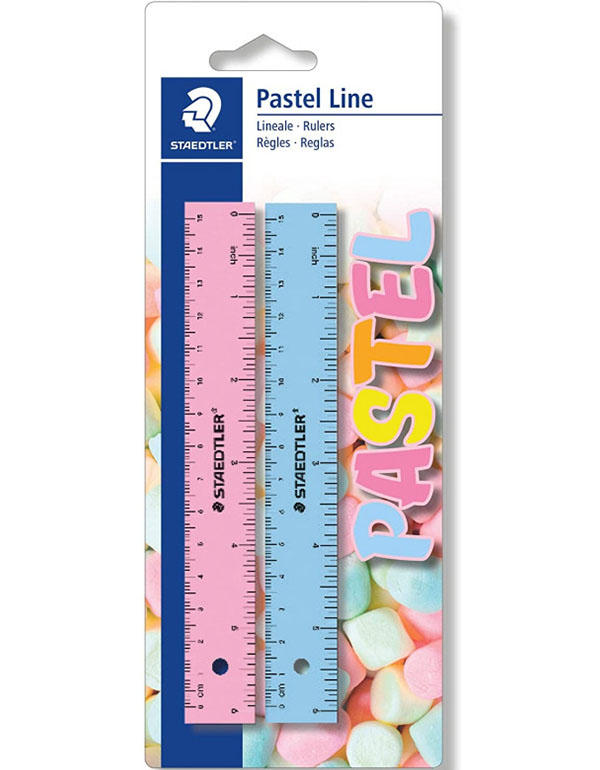Staedtler Pastel Ruler 15 CM Pack of 2