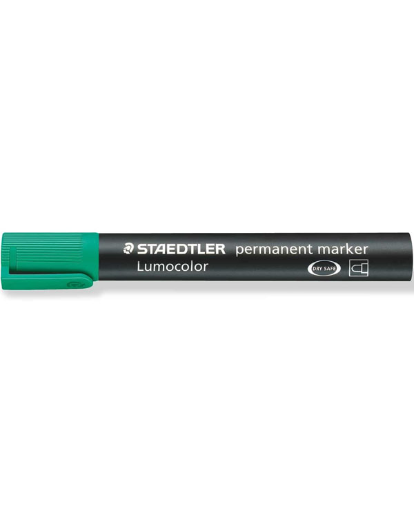 Staedtler Lumocolor Bullet Permanent Marker, Dark Green