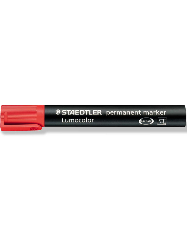 Staedtler Lumocolor Bevelled Permanent Marker Red