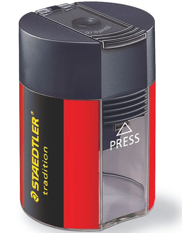 Staedtler Tradition Pencil Sharpener Black & Red