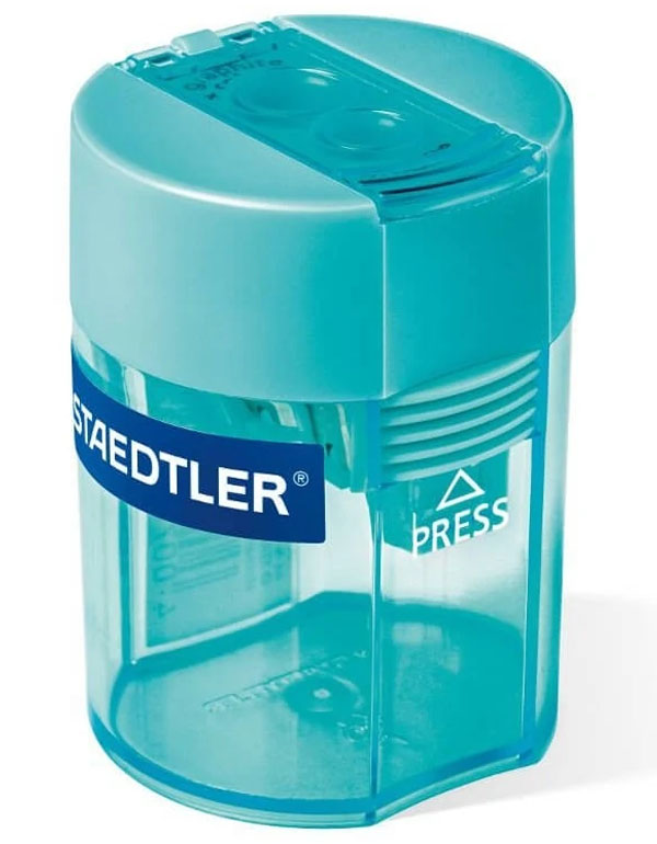 Staedtler Colored Plastic TwoHole Pencil Sharpener, Assorted Colors