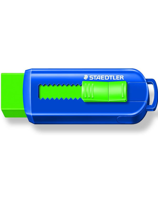 Staedtler Color Plastic Sliding Sleeve Eraser, Assorted Colors