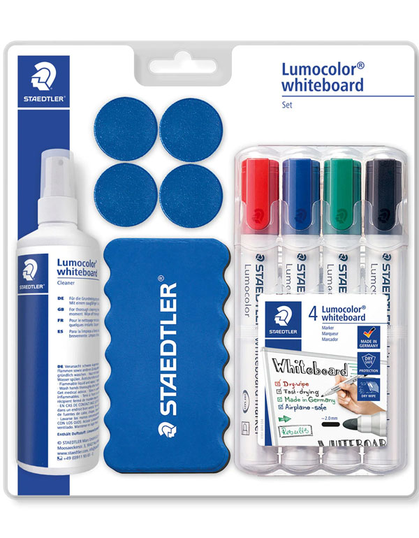 Staedtler Whiteboard Cleaning Kit with Markers