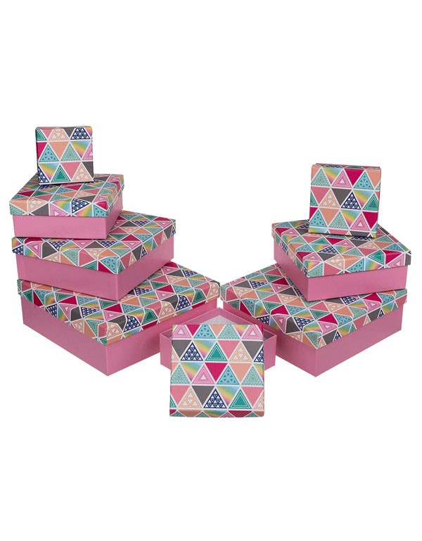 Triangles Pink Gift Box - Size 2