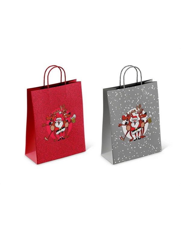 Crazy Santa Paper Gift Bag