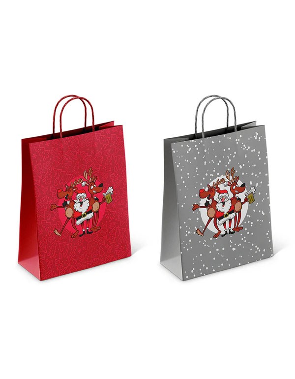 Crazy Santa Paper Gift Bag