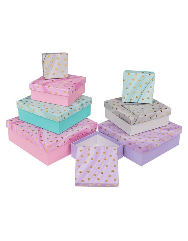 Golden Dots Multicolored Gift Box - Size 6