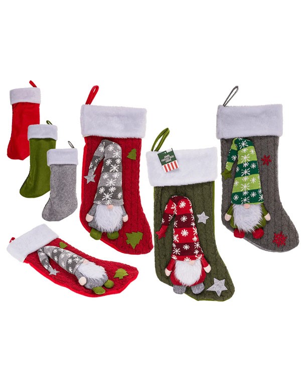 Gnome Jumbo Fireplace Socks