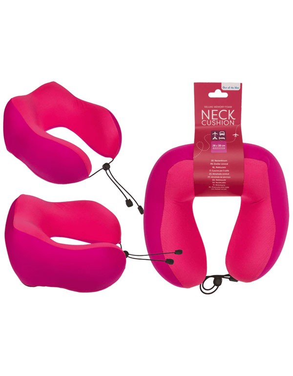 Pink Deluxe Memory Foam Neck Cushion