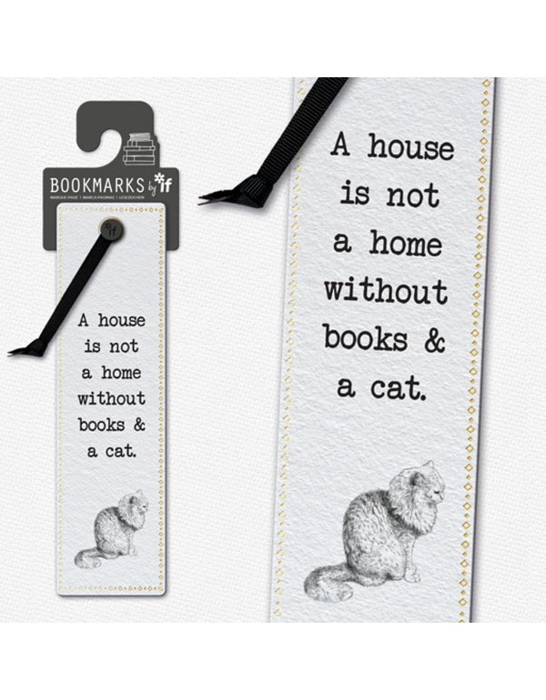 Literary Bookmarks - Books & a Cat