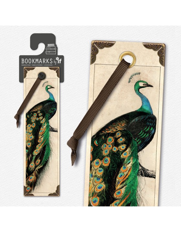 Vintage Bookmarks - Peacock