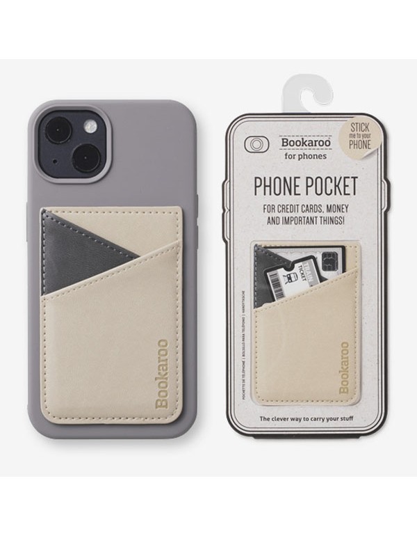 Bookaroo Phone Pocket - Cream