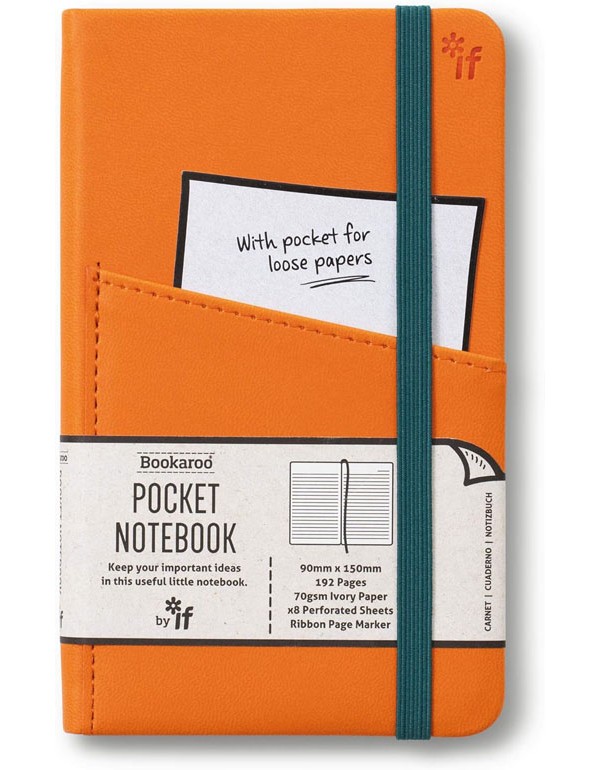 Bookaroo Pocket Journal - Orange (A6)