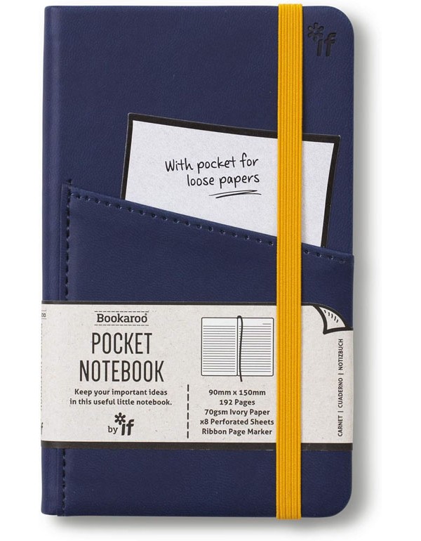 Bookaroo Pocket Journal - Navy (A6)