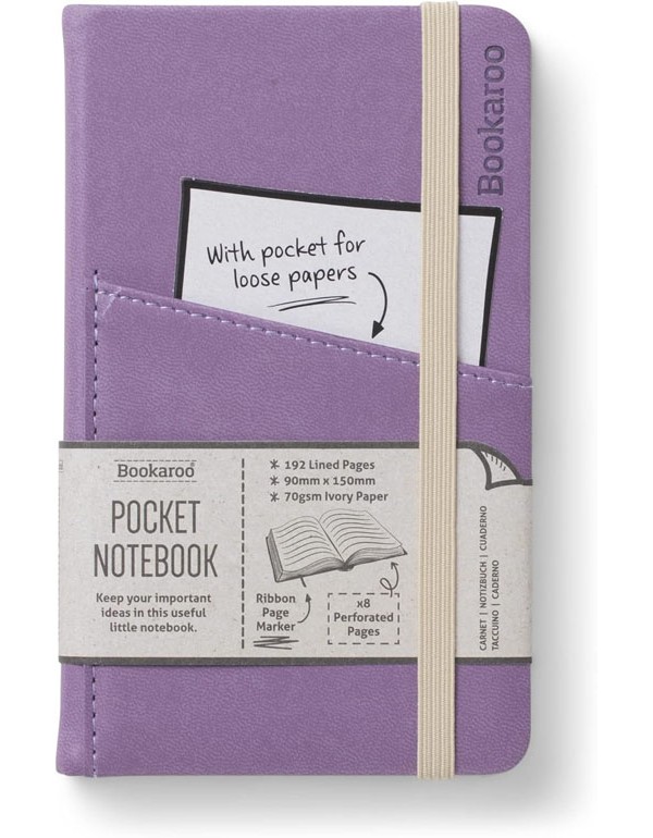 Bookaroo Pocket Notebook (A6) Journal - Aubergine