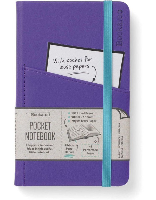 Bookaroo Pocket Notebook (A6) Journal - New Purple