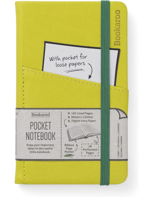 Bookaroo Pocket Journal - Chartreuse (A6)