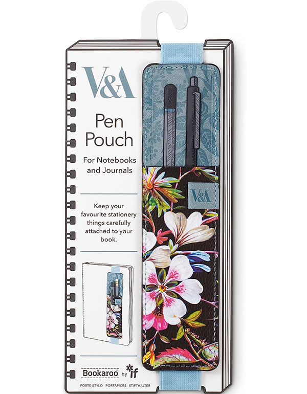 V&A Bookaroo Pen Pouch Kilburn Black Floral