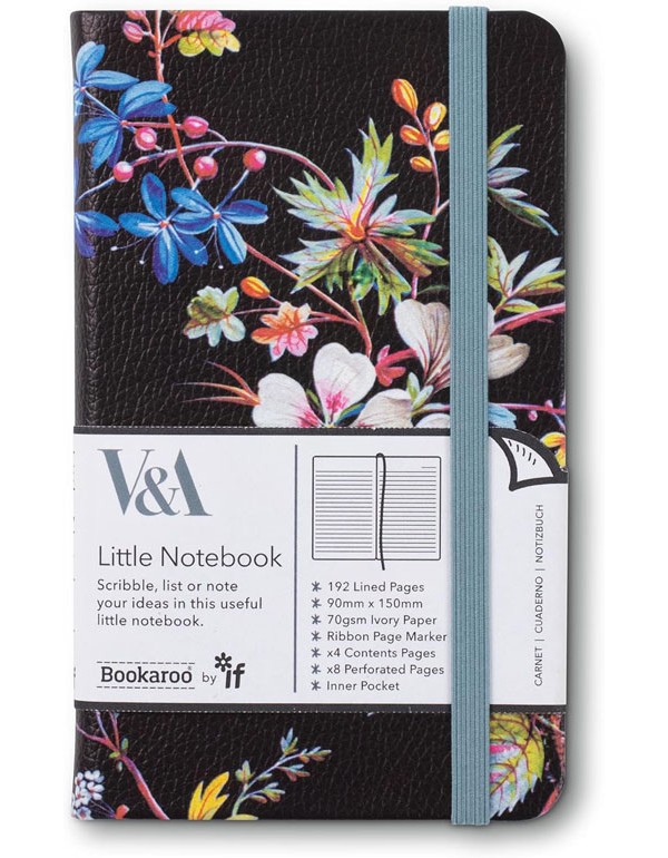 V&A Bookaroo Journal A6 - Kilburn Black Floral