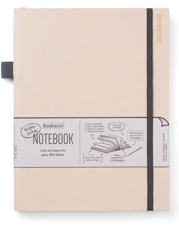 Bookaroo Bigger Things Notebook Journal - Cream