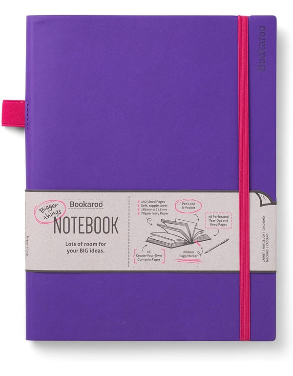 Bookaroo Bigger Things Notebook Journal - Purple