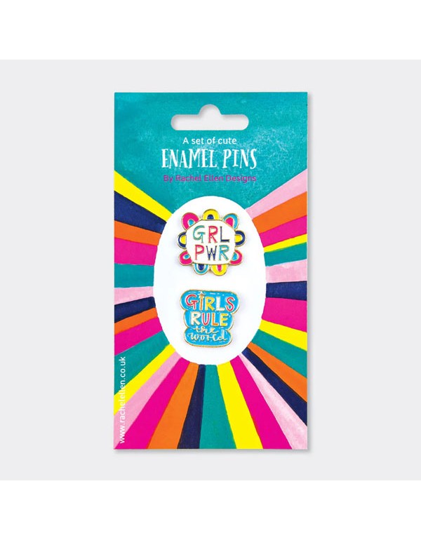 Sets of Enamel Pins - Girls Rule/GRL PWR