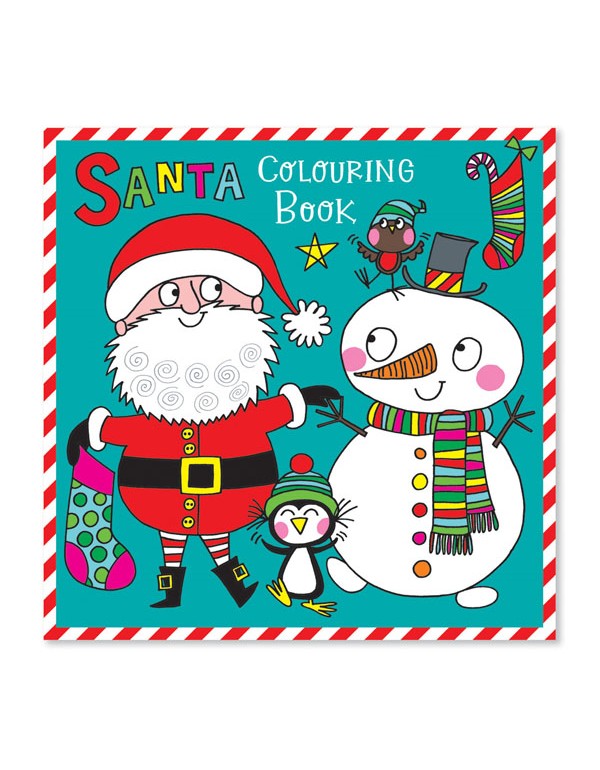 Christmas Square Colouring Book - Santa & Snowman