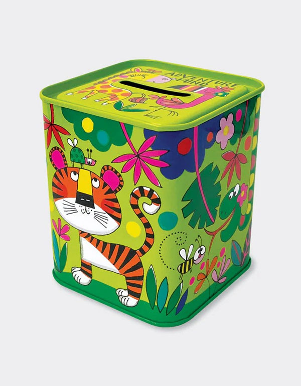 Money Box Tin - Adventure Fund/Jungle Animals