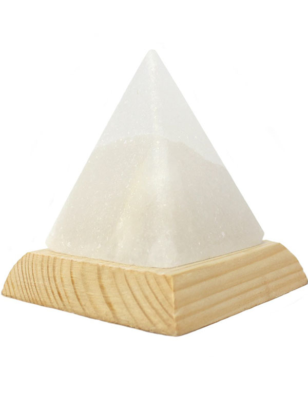 Pyramid White Usb Salt Lamp
