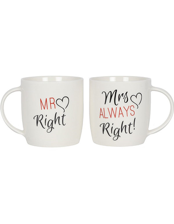 Set Of 2 Mr And Mrs Mugs