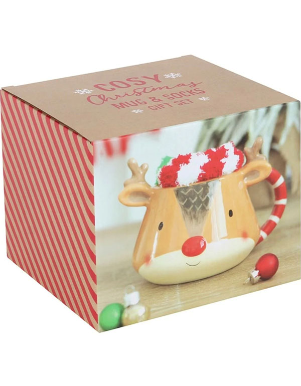 Reindeer Mug And Socks Set