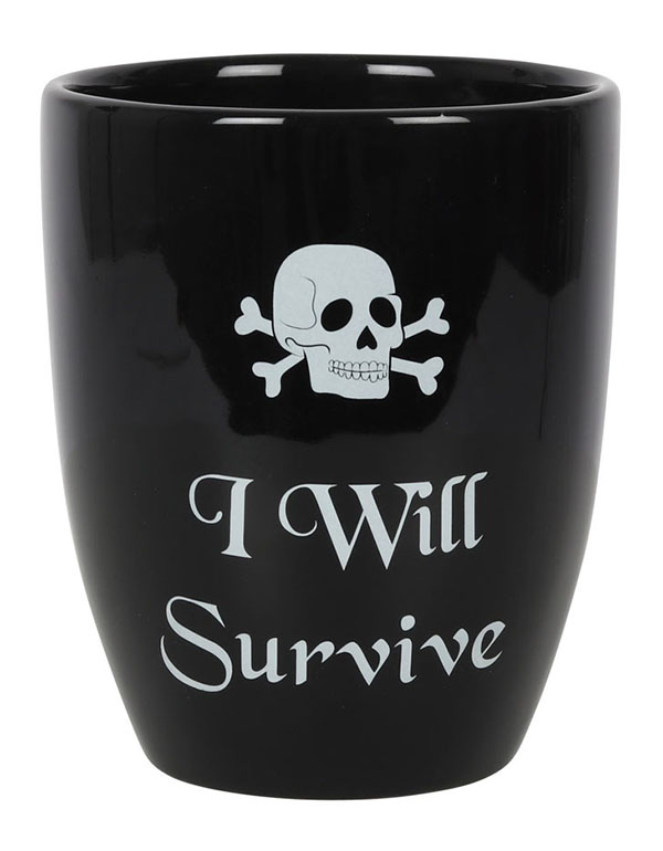 I Will Survive Gothic Plant Pot