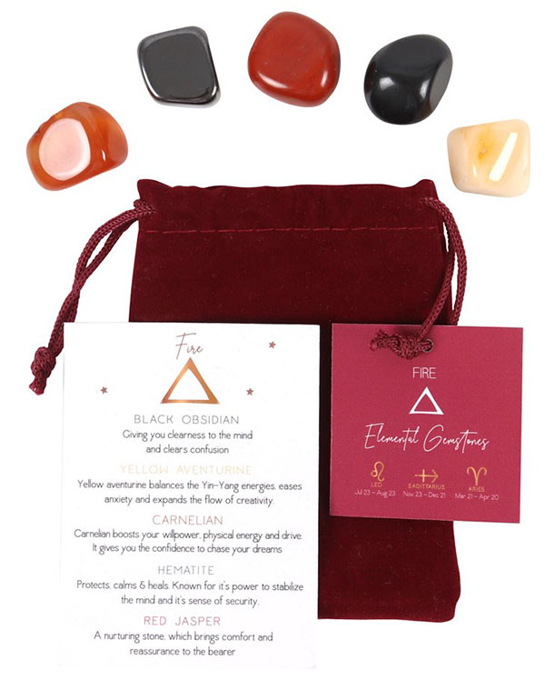 Fire Element Tumble Gemstone Set