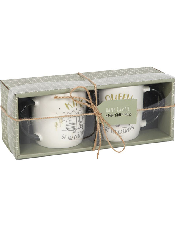 King And Queen Couples Caravan Mug Set