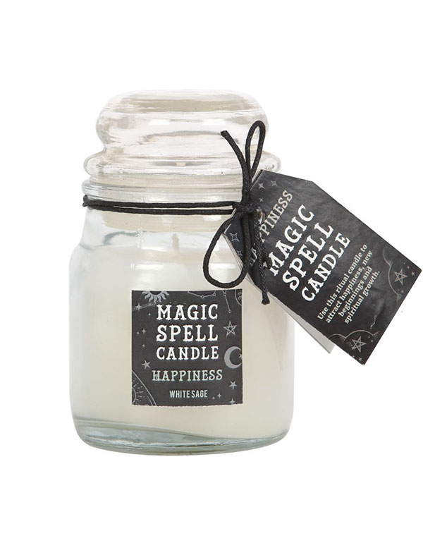 White Sage Happiness Spell Candle Jar