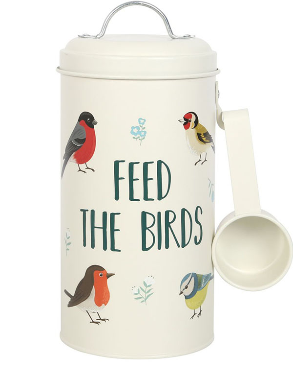 Feed The Birds Bird Seed Tin And Scoop