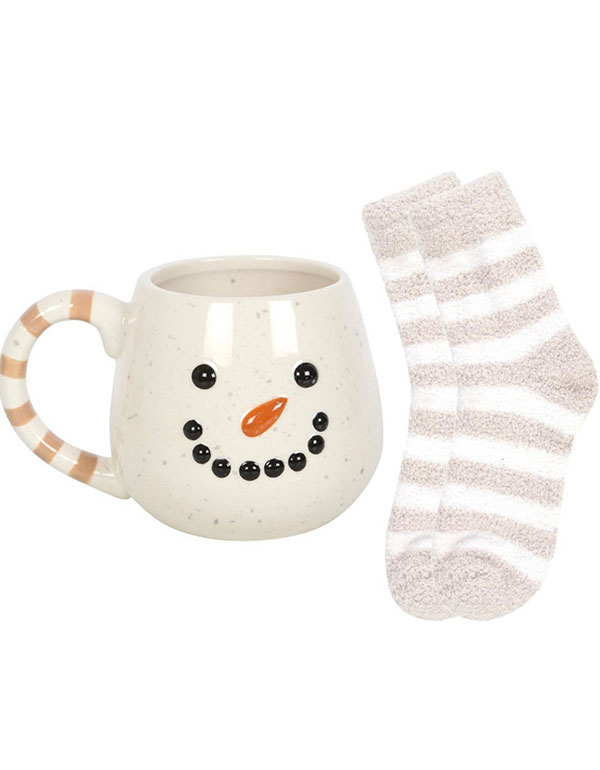 Snowman Mug And Socks Set