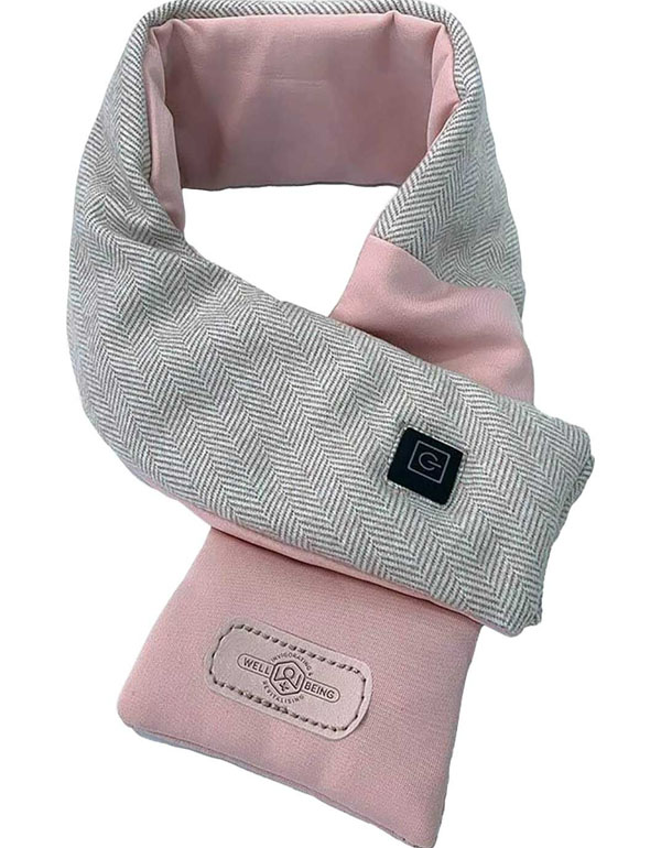 Heated Neck Wrap Grey & Pink