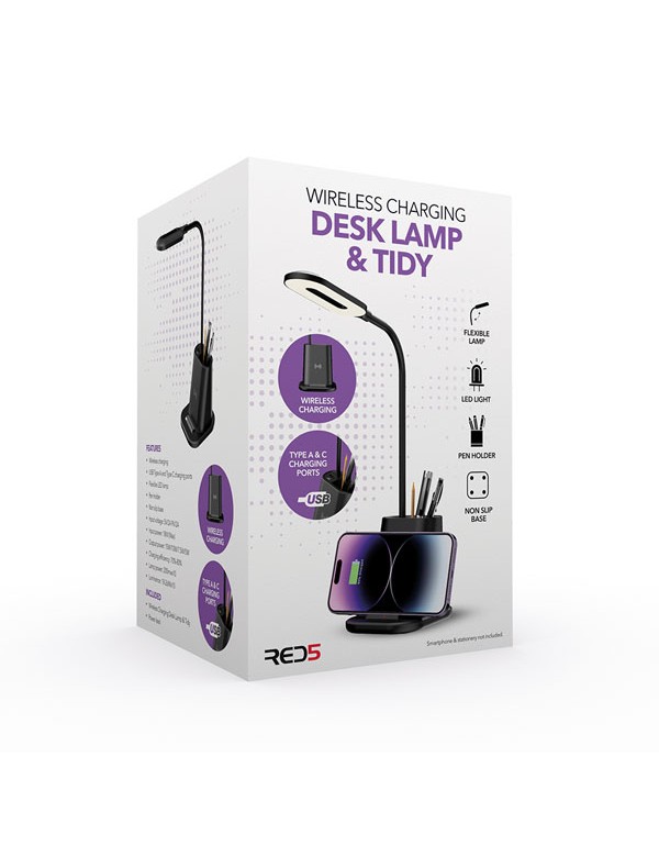 Wireless Charging Desk Lamp & Tidy