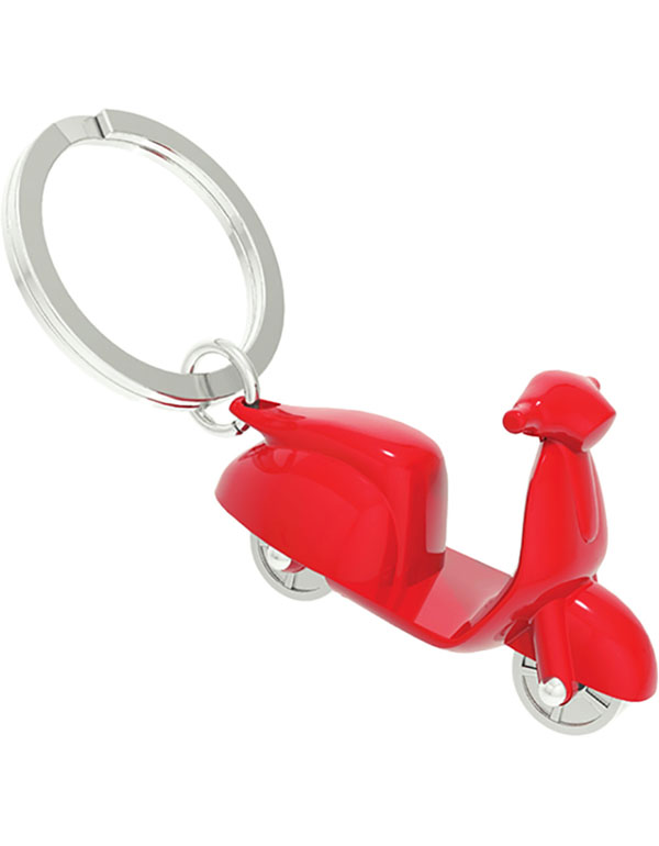 Metalmorphose Red Scooter Keychain