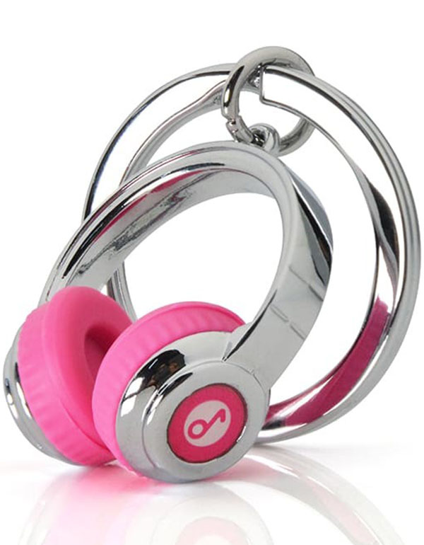 Metalmorphose Pink Headphones Keychain